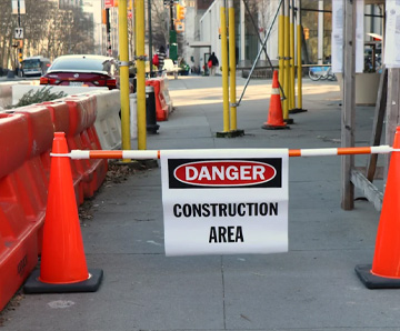 Barricades and Signage use on Site Image 1