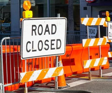 Barricades and Signage use on Site Image 2